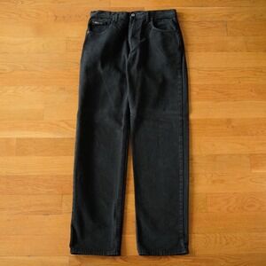 Calvin Klein Jeans Black Classic Denim Pants Size 33 Made in USA Cotton 90s
